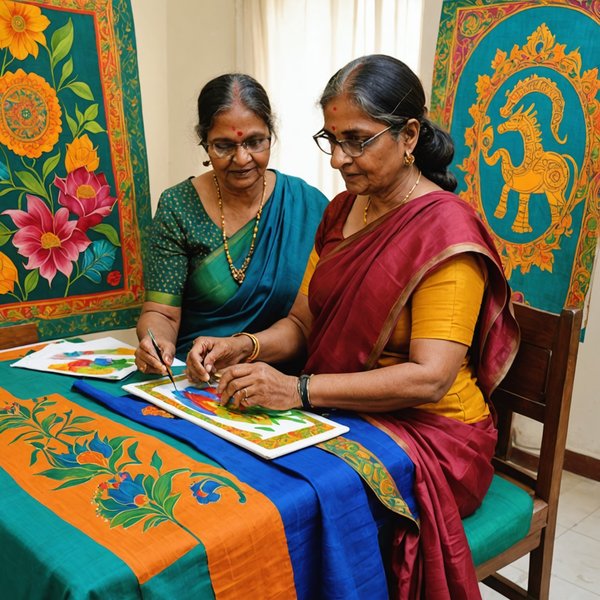 Comment participer à des ateliers de peinture sur soie en Inde?